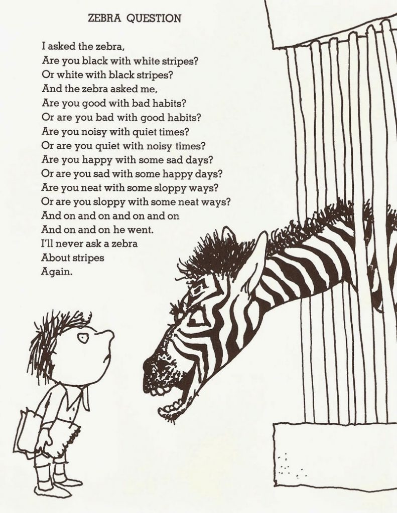 پرسش از گورخر (Zebra Question)؛ سروده شل سیلورستاین